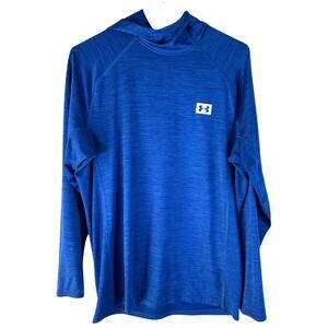 Under Armour Hoodie Mens Small Blue Athletic Pullover Loose Fit Activewear